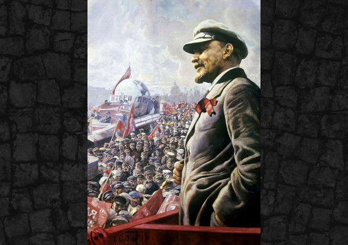 Ленин на первомайской демонстрации.