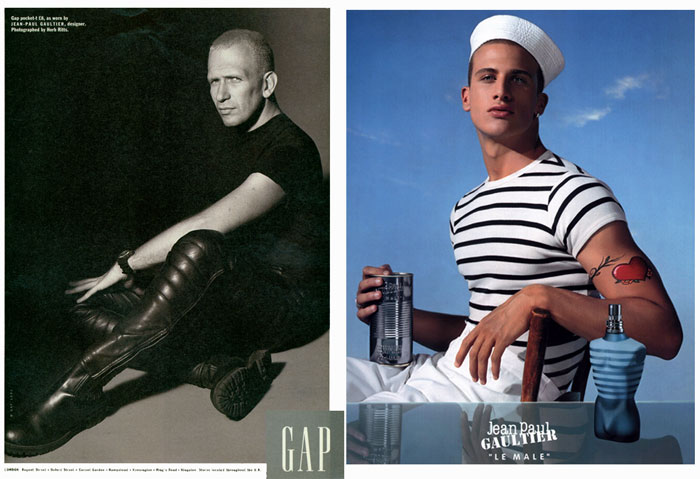 Справа - рекламный образ моряка.
