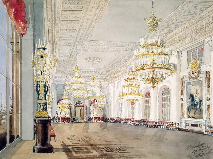 Николаевский зал Зимнего дворца.