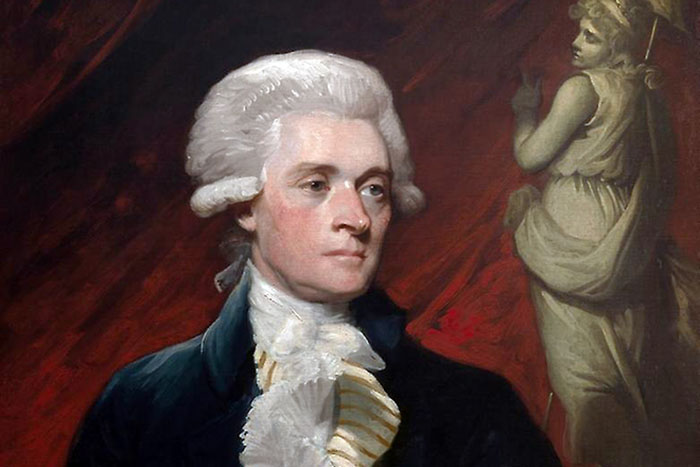 Президент Джефферсон в молодости (1786). Худ. Мазер Браун.