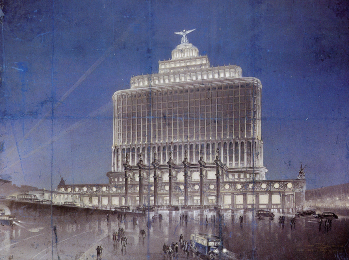Это здание планировали разместить на площади Белорусского вокзала. /Фото: masterok.livejournal.com