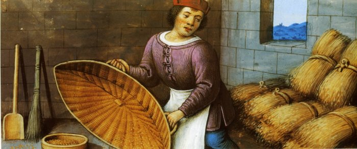 Женщина перехитрила вражеское войско с помощью двух буханок хлеба. 1510 г. Жан Бурдишон
