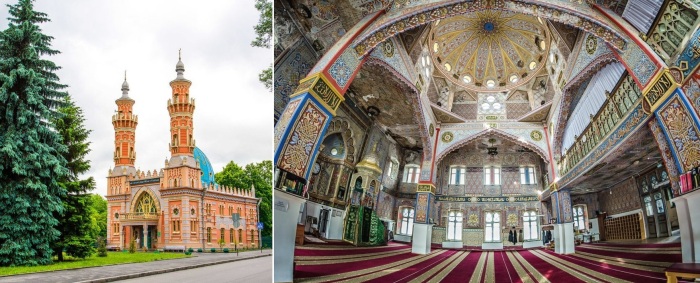 Мечеть Мухтарова снаружи и внутри.