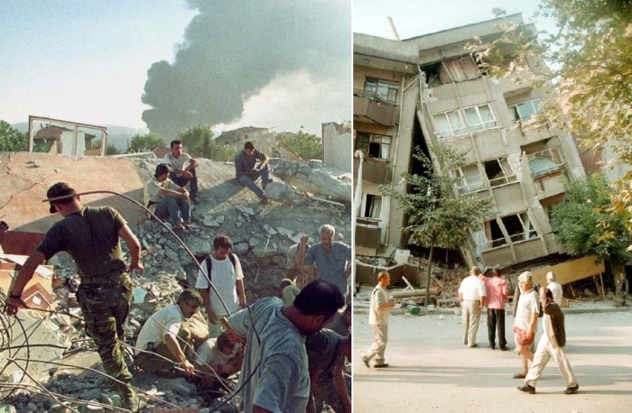 Землетрясение 1999 года было очень сильным и разрушительным.