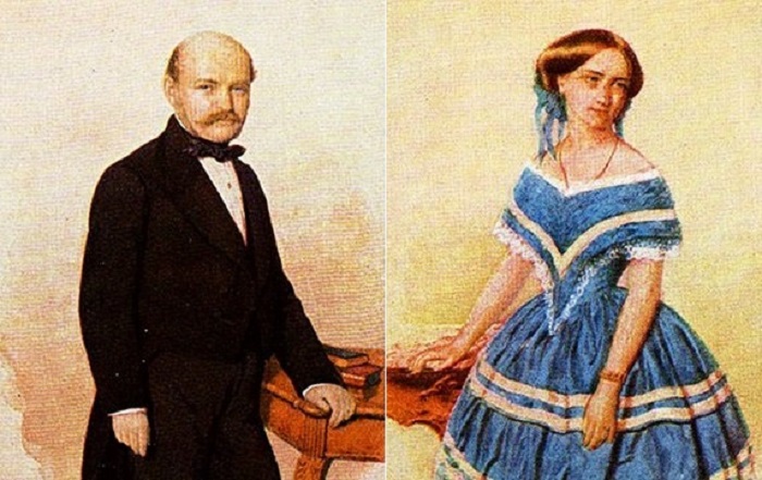 Земмельвейс и его супруга.