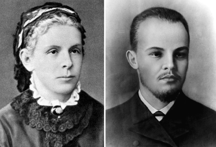 Мария, мать Ленина (слева). Вождь в юности (справа).