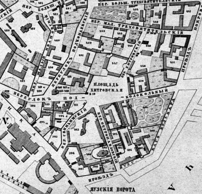 Хитровка, план 1853 года.