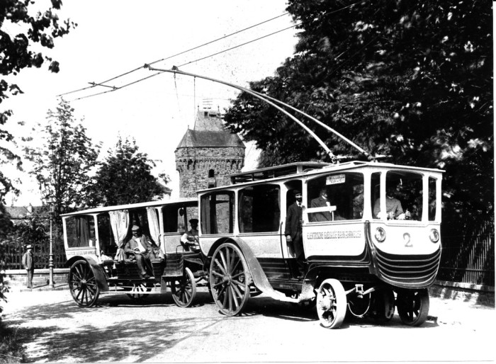 Троллейбус в Германии: начало прошлого века. /Фото:alternathistory.com