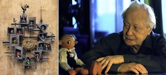 Сергей Образцов был в восторге и от европейских башенных часов, и от кукол. В итоге пришла идея часов со сказочными персонажами. 