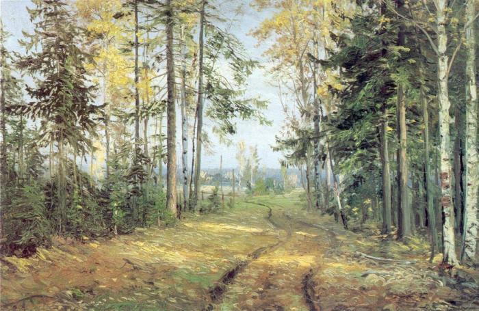 Николай Ге. «Дорога в лесу». Картина черниговского периода (1893 г.). 