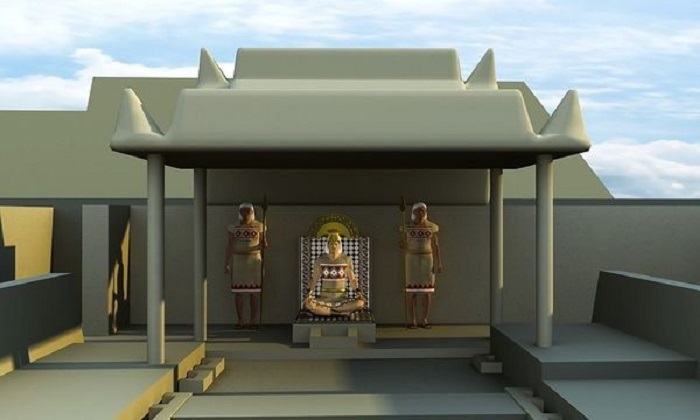 Король на троне в  Тукуме, реконструкция. Guida ARCHEO