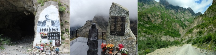 Ущелье хранит память о страшных событиях, когда сход ледника и лавины убил десятки людей.