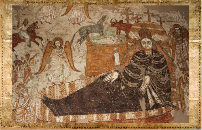 Одна из древних фресок.