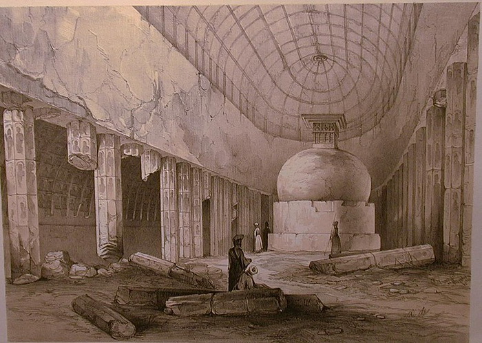 Рисунок пещеры № 10 в 1839 г. Источник: commons.wikimedia.org