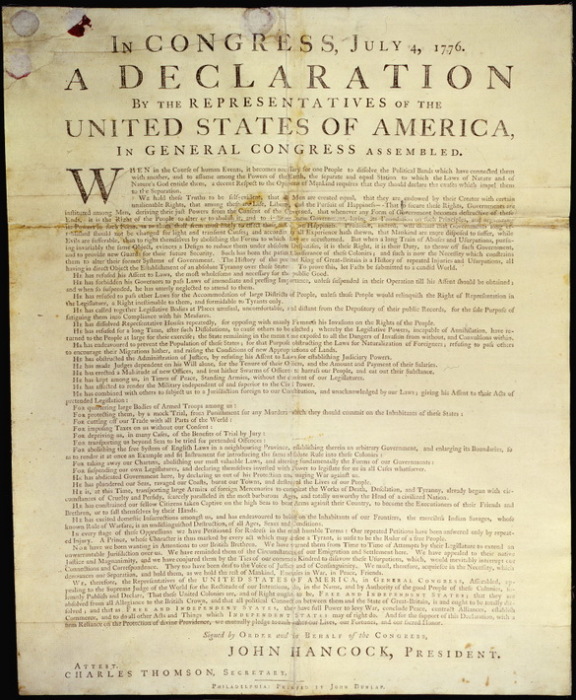 Декларация независимости Соединенных штатов