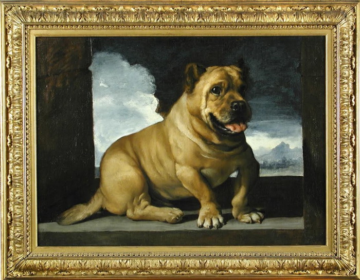 Гверчино. Портрет собаки породы кане-корсо