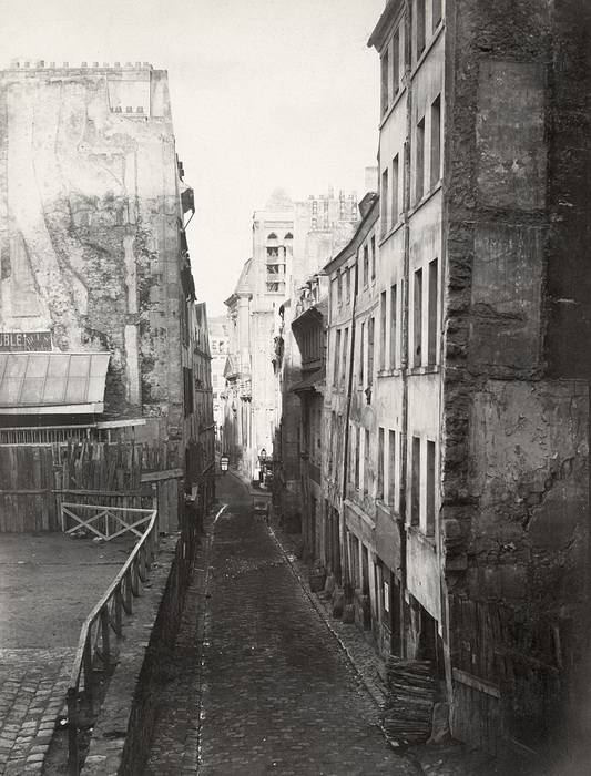 Улица на Левом берегу Парижа, середина XIX века