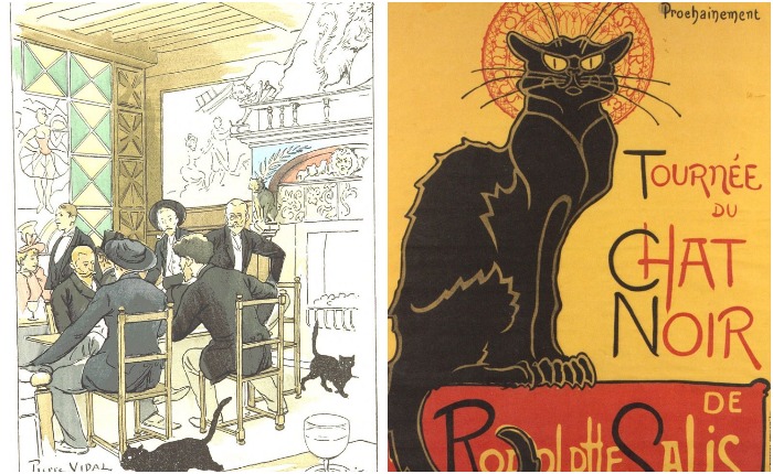 Посиделки гидропатов с определенного времени осуществлялись кафе «Черный кот» на Монмартре