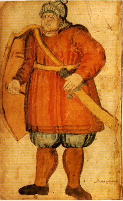 Исландская иллюстрация к саге, XVII век