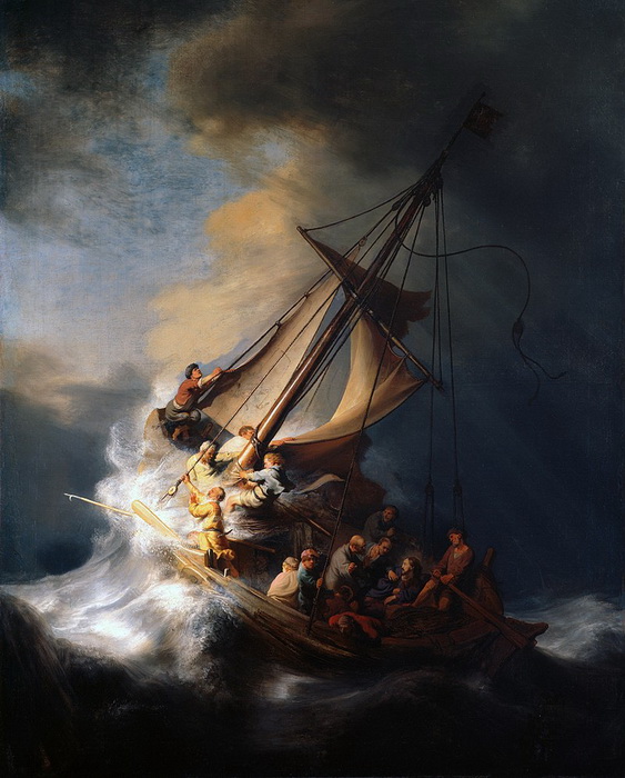 Рембрандт. "Христос во время шторма на море Галилейском"