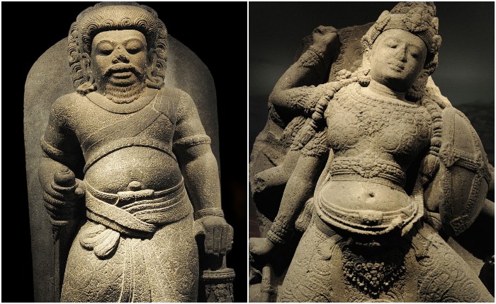 На статуях XIII века можно разглядеть узоры, подтверждающие популярность батика в те времена