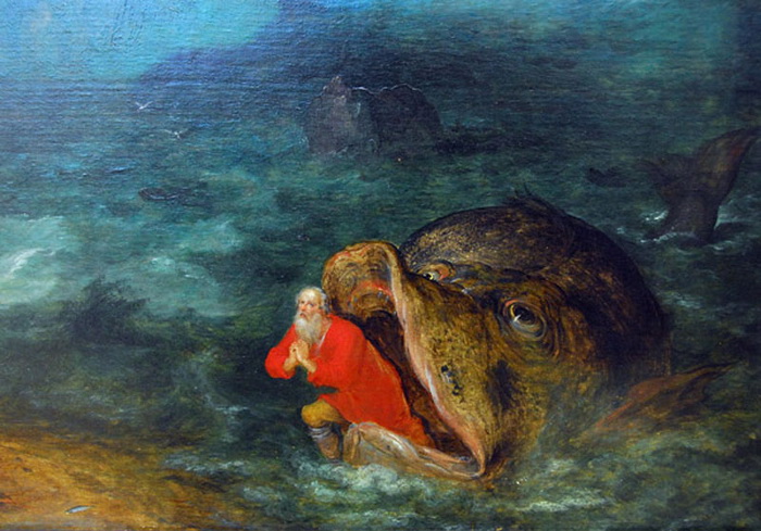 Ян Брейгель. Иона выходит из пасти кита