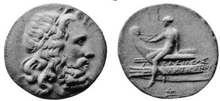 Монета (тетрадрахма) с изображением Антигона Гоната