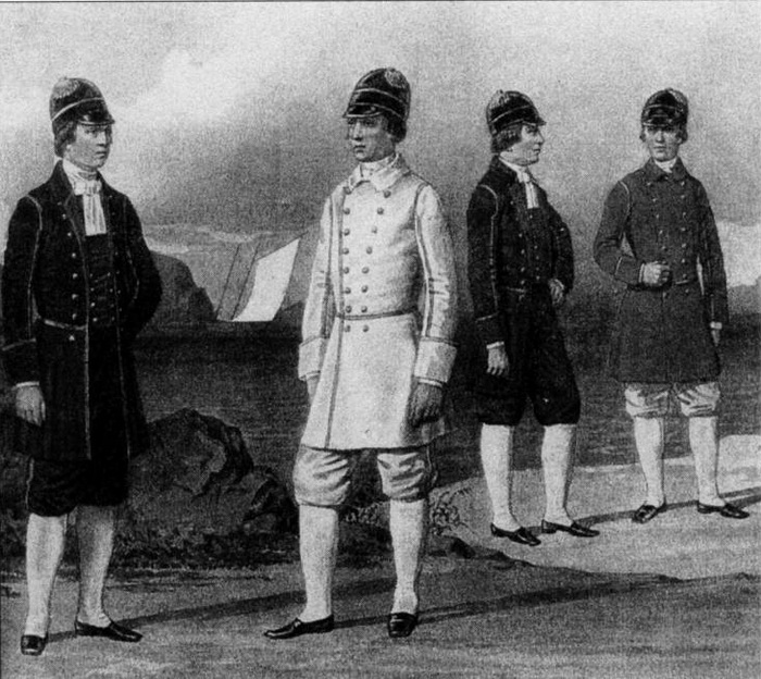 Гребцы придворной команды в I половине XVIII века