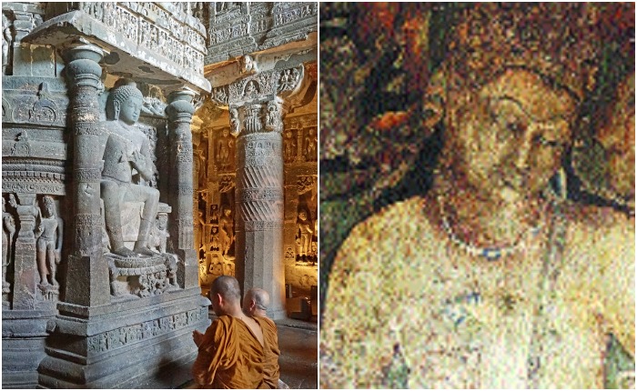 Во времена работы над интерьером пещер буддизм в Индии был распространенной религией