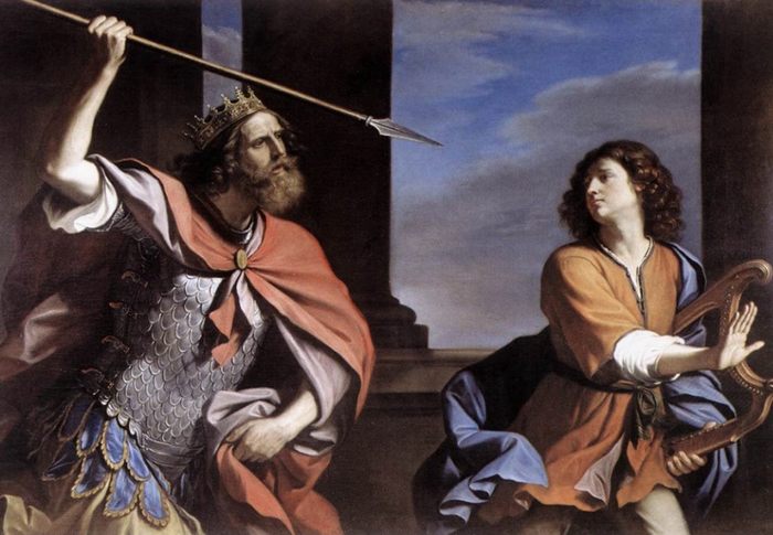 Так изобразил Саула и Давида итальянский художник Гверчино