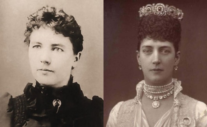 Писательница Лора Ингаллс Уайлдер и принцесса Александра Датская - с модной для XIX века челкой
