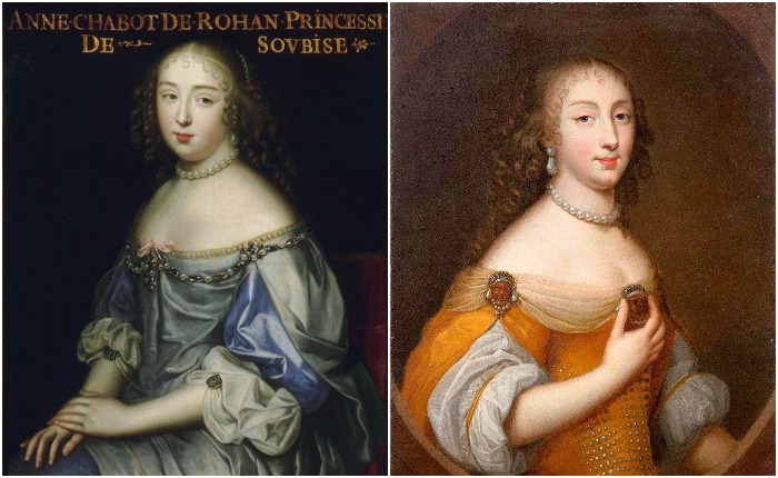 Слева - Анна де Роган-Шабо, справа - герцогиня де Фонтанж