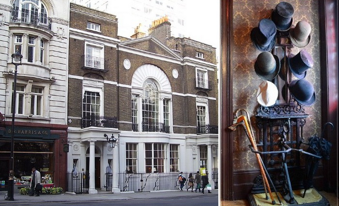Слева - здание одного из старейших клубов в Лондоне, Boodle's