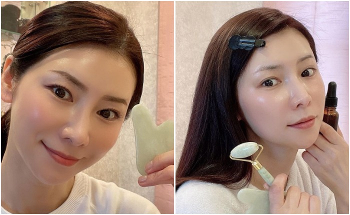Костяной гребень гуаша и нефритовый ролик - популярные у японок приспособления для массажа лица. Источник: mizutanimasako/instagram