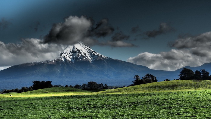 Новозеландский пейзаж, гора Таранаки