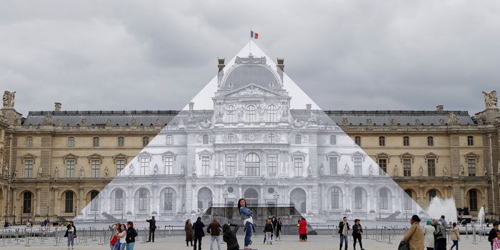 Несколькими годами ранее художники заставили пирамиду «исчезнуть»
