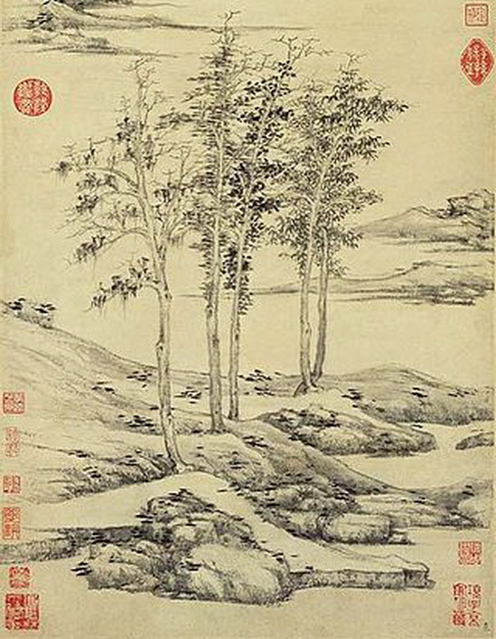 Считается, что первые создатели японского сада камней вдохновлялись китайскими монохромными пейзажами