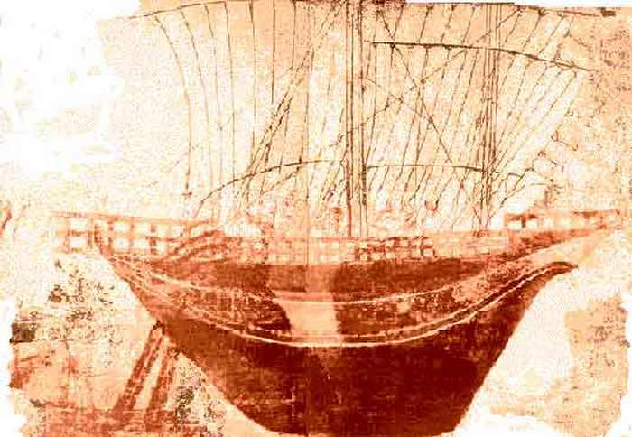 Фрагмент фрески с изображением корабля этрусков