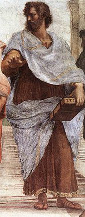 Аристотель работы Рафаэля (фрагмент)