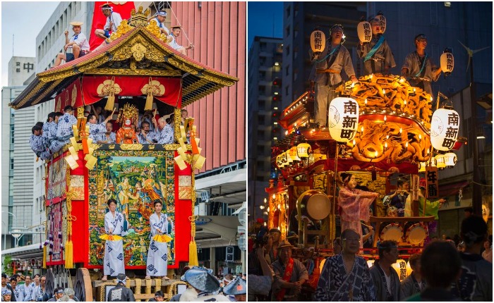 Некоторые фестивали, например, Гион-мацури, собирают до миллиона зрителей
