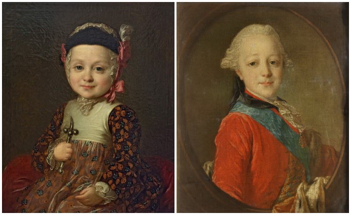 Рокотов написал множество портретов членов императорской семьи, в том числе сыновей Екатерины - Алексея Бобринского и Павла Петровича