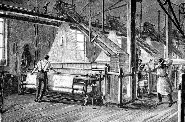 Жаккардовый станок в XIX веке. Источник: commons. wikimedia.org