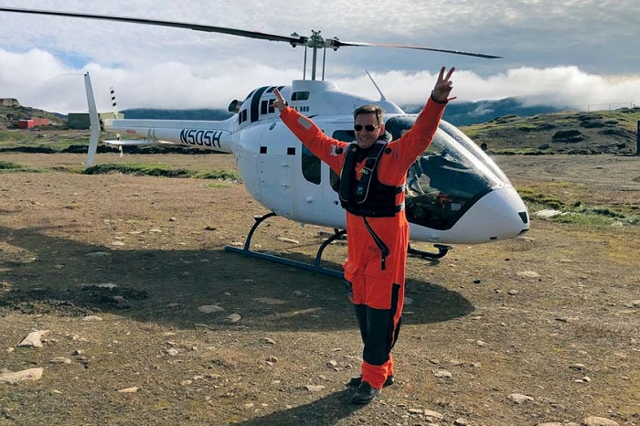 Джулс Маунтин, ко времени своего перелета на вертолете через Атлантику уже покоривший Эверест. Источник: pinterest.com