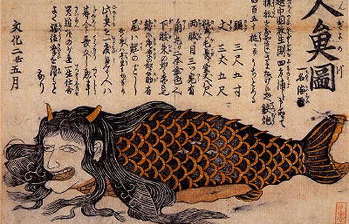 А вот японская русалка-нинге едва ли может быть идеалом юности и женственности - у этого персонажа из древних мифов другие задачи. Источник: pinterest.com