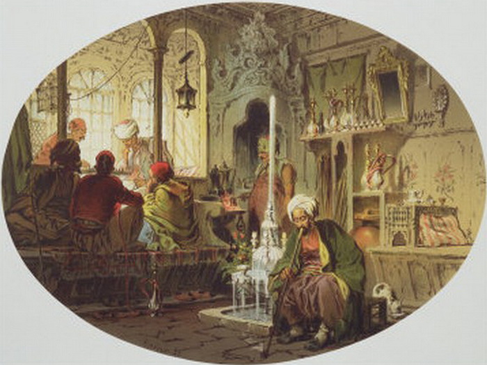 А. Прециози. Османская кофейня, 1862 г. Источник: commons.wikimedia.org