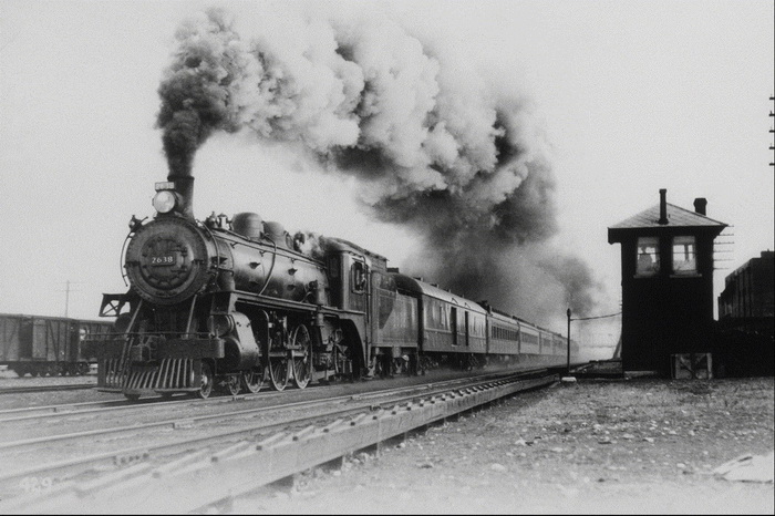 Железная дорога позапрошлого века выглядела иначе, чем сейчас. Источник: pinterest.com