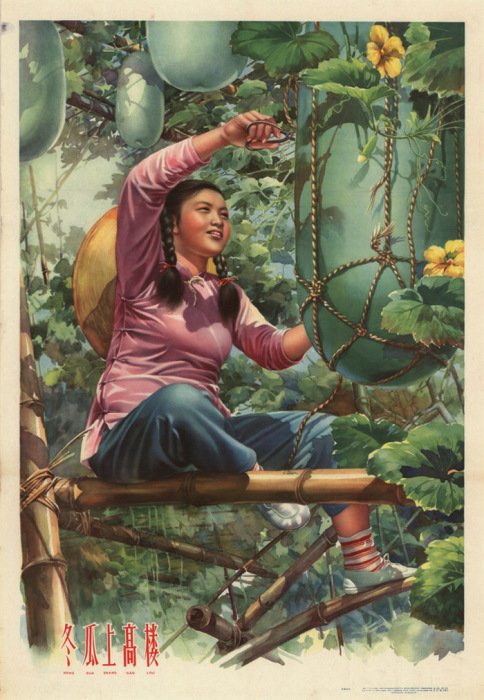 Плакат «Высокая башня зимней тыквы», Китай, 1959 год