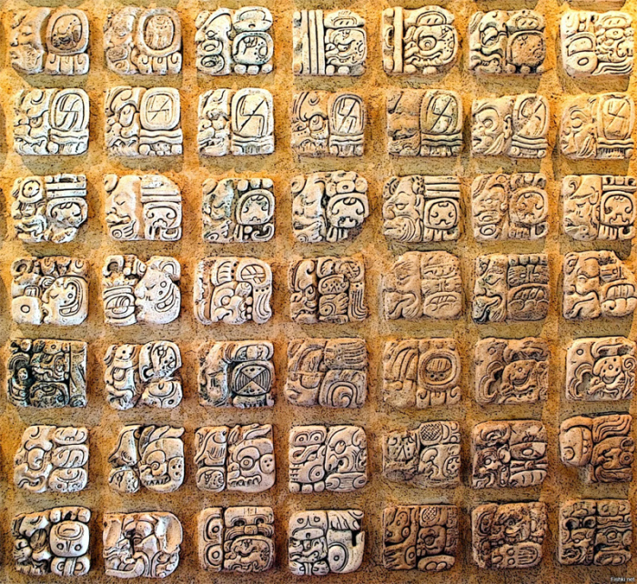 Письмена древних индейцев майя