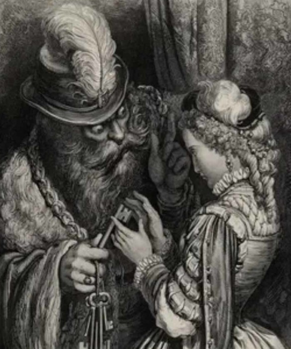 Иллюстрация Гюстава Доре к сказке «Синяя борода»