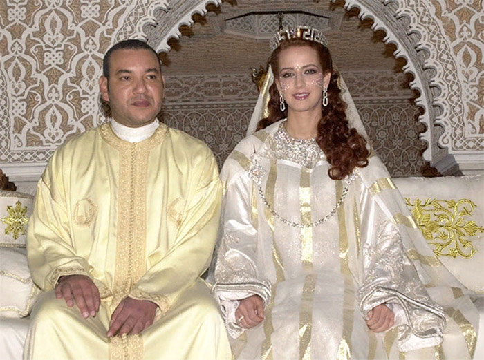 Мухаммед VI и принцесса Лалла Сальма на свадебной церемонии